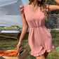 European And American INS Temperament Waist Round Neck Slim Casual Straight Bodysuit
