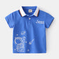Children's Short Sleeve Top With Lapel Collar