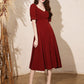 Toast Clothing Casual Wine Red Wedding Dress