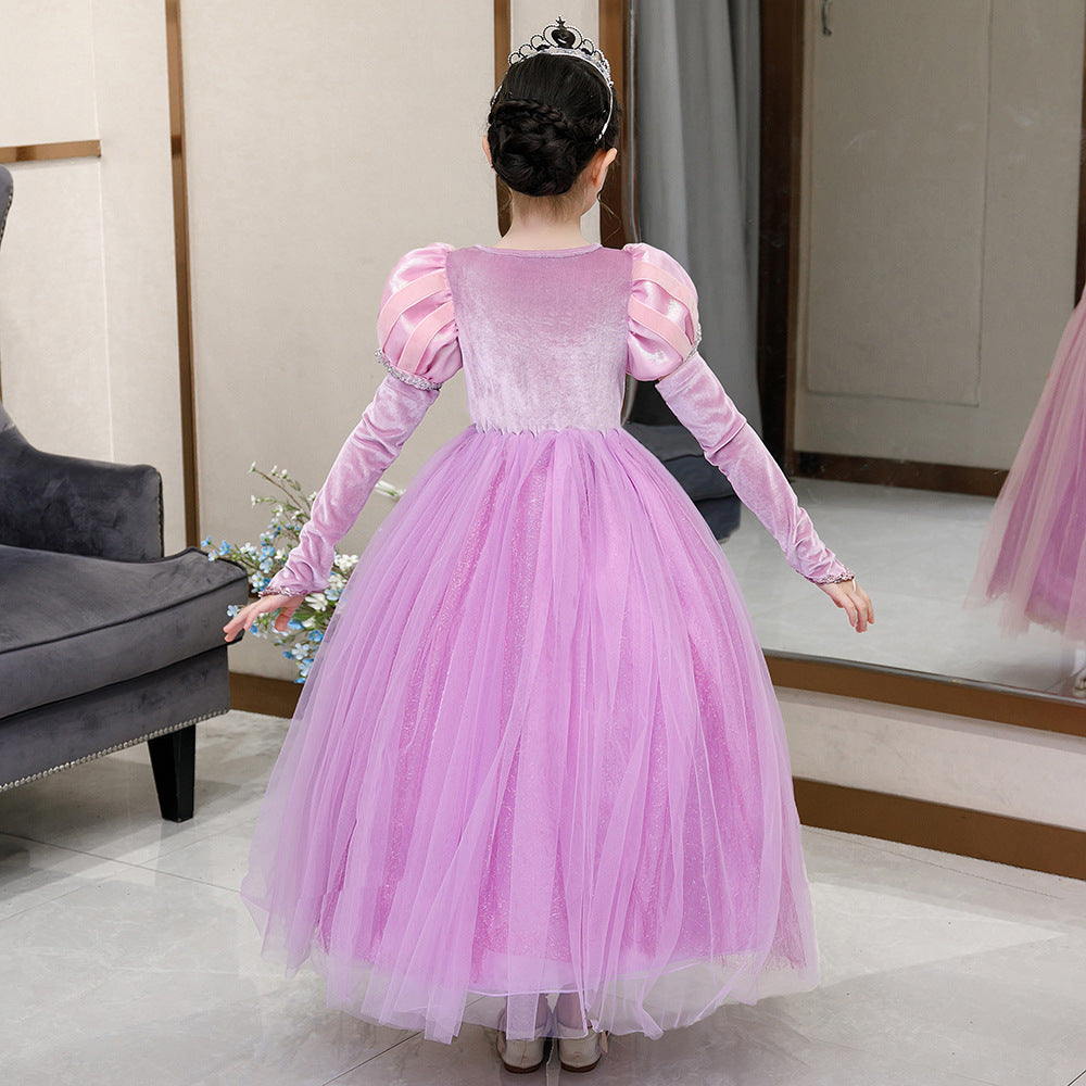 Jupe bouffante en tulle Raiponce Birthday Show