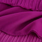 Vintage Women Purple Long Dress Summer Fashion Ladies Elegant Pleated Chiffon Dresses Female Cute Ruffles Dress Girls Chic