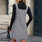 Robe pied-de-poule tendance sans manches pour femme