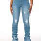 High Waist Women's Clothing Denim Bell-bottom Pants