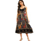 Womens Sleeveless Floral Print Slip Dress