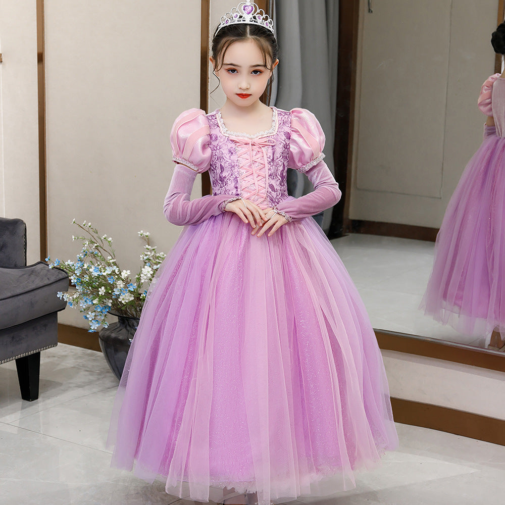 Jupe bouffante en tulle Raiponce Birthday Show