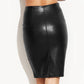 Jupe longue simili cuir