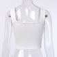 Women's bow pleated strap U-neck vest