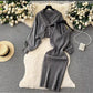 Women's Two-Piece Set V-Neck Slip Dress