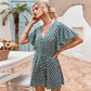 Polka dot waist jumpsuit casual pants