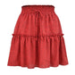 Printed pleated polka dot skirt