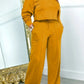 Women's Long-sleeved Round Neck Sweater Elastic Waist Pants Casual Fashion Two-piece Suit