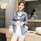 Denim jacket printed patch