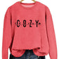 Fashion Printed Cozy Season Autumn Crew Neck Long Sleeve All-match Loose Sweater