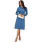 Loose-fit Denim Dress With Long Sleeves For Fallwinter