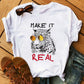 T-shirt à manches courtes pour femme, vêtement printemps-été, imprimé style Ins, une pièce, livraison directe
