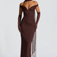 Girl Tube Top Off-shoulder Waist Elastic Hip Dress