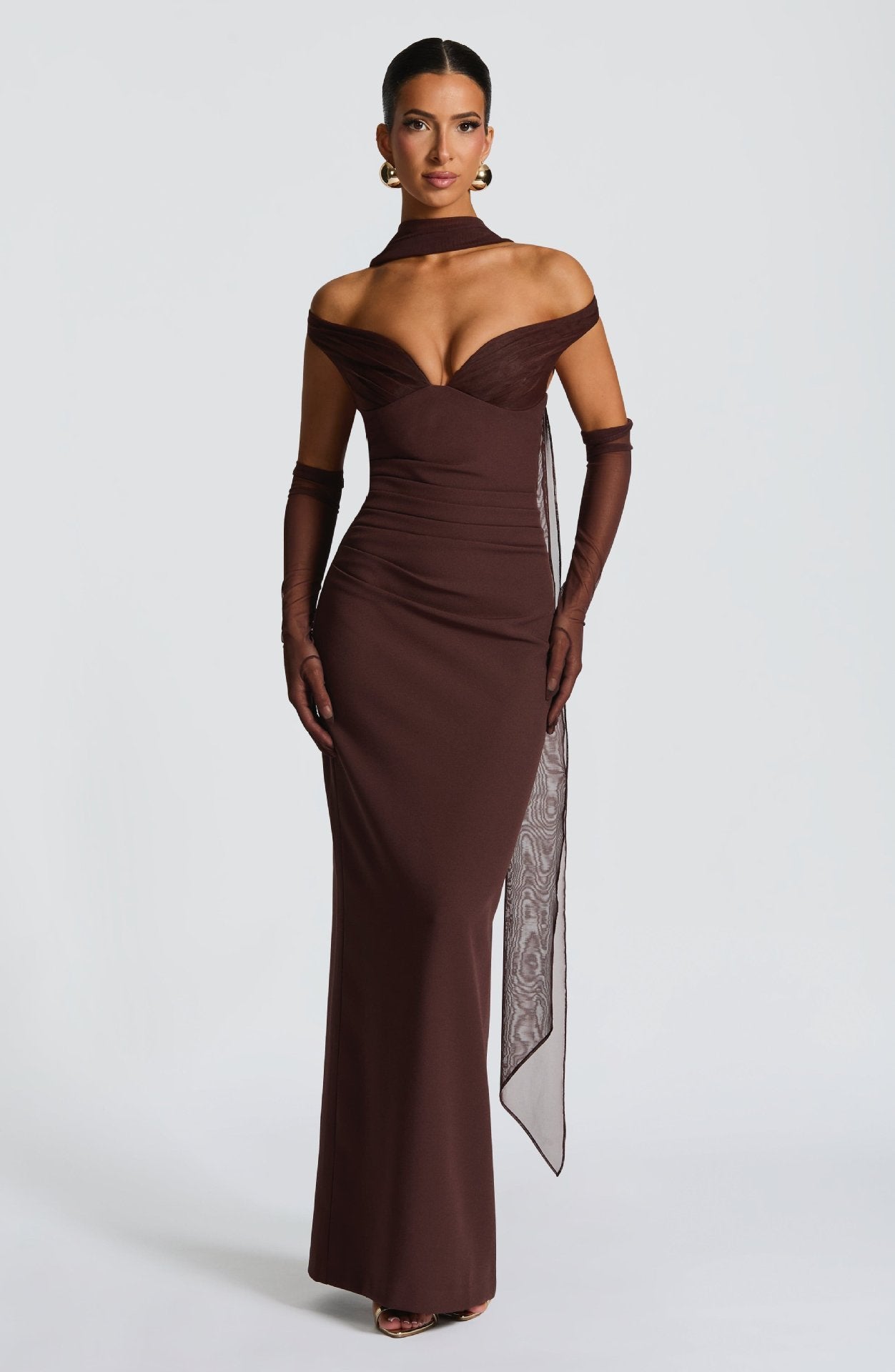 Girl Tube Top Off-shoulder Waist Elastic Hip Dress