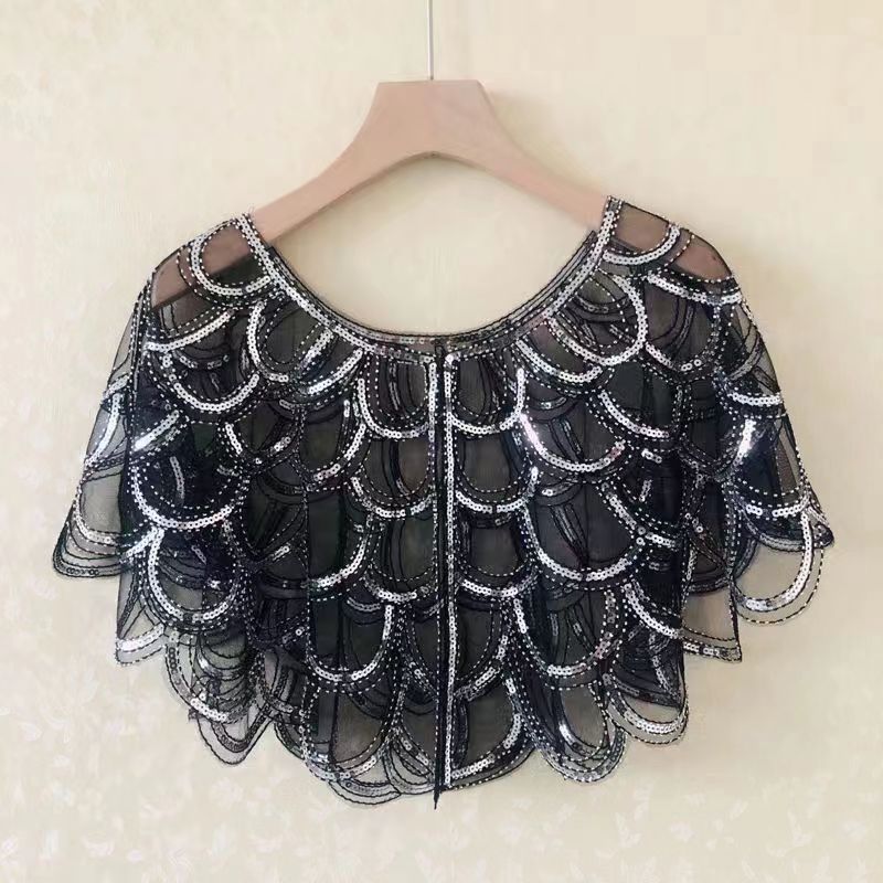Sun Protection Clothing Sequined Small Coat Shawl All Match Dress Top Mesh Waistcoat