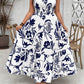 Women's Holiday Style Printing Mid-length Dress