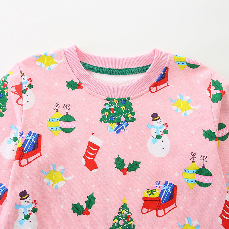 European And American Autumn New Christmas Round Neck Long Sleeve Children's Sweater
