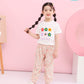Short-sleeved T-shirt For Girls Flower Print Top