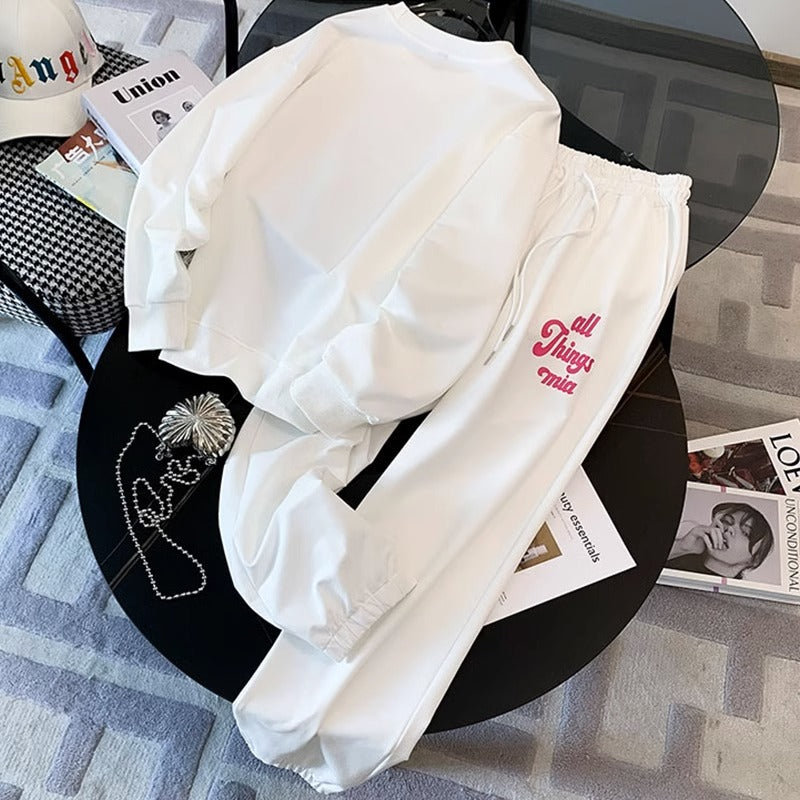 White American-style Casual Sportswear Set