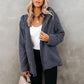 Veste chaude en polaire double face de couleur pure