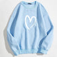 Pull tendance imprimé cœur pour femme