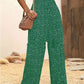 Polka-dot Loose-fitting High Waist Tight Waist Straight-leg Trousers