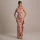 Individualized Lace-trimmed Split Dress