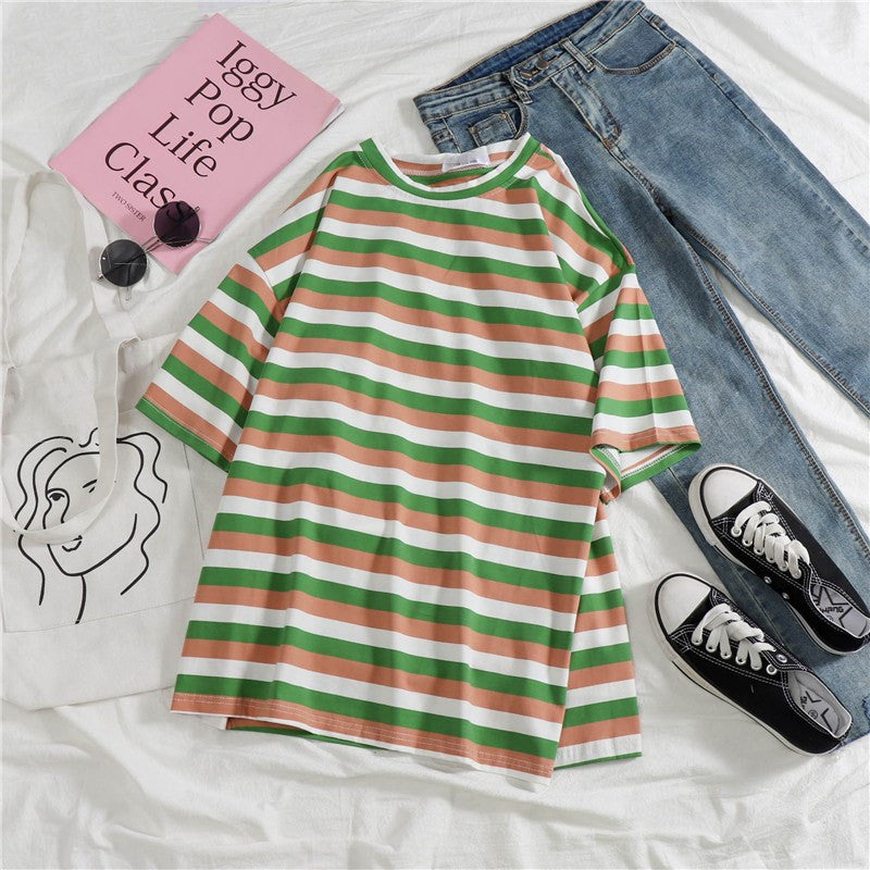Loose striped top