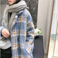 Loose thick knitted sweater coat