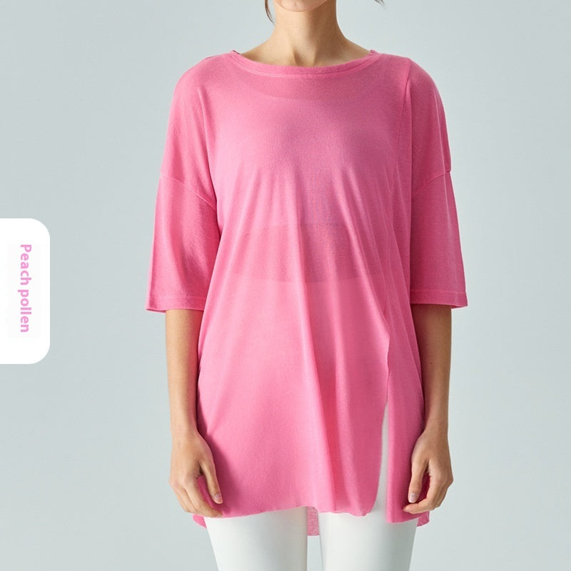 Lightweight And Slightly Transparent Casual Sports Blouse