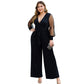 fat lady jumpsuit Deep V women overalls