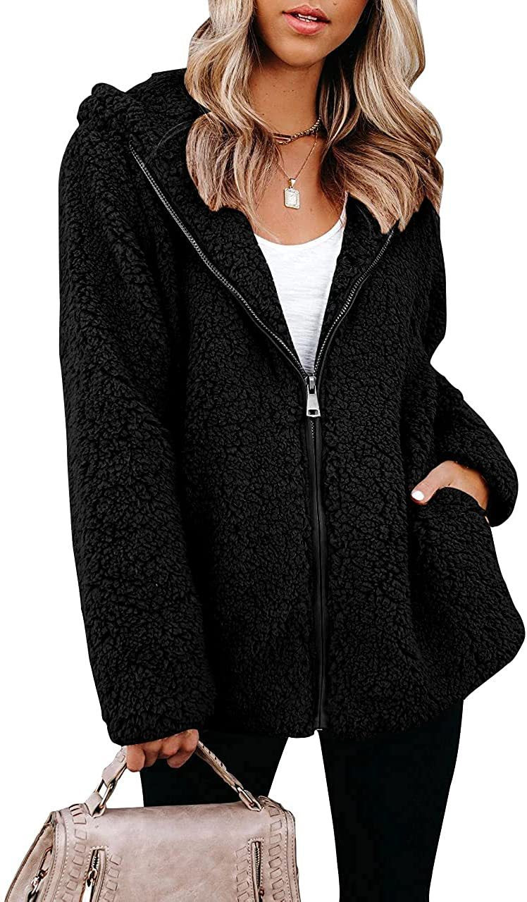 Veste chaude en polaire double face de couleur pure