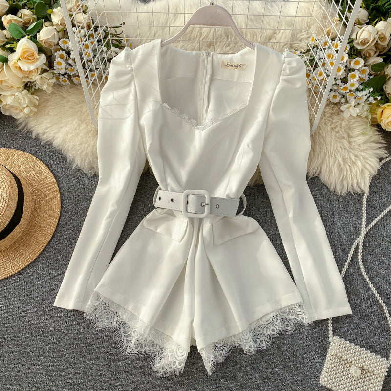 Lace and lace jumpsuit