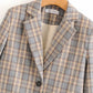 Korean style British style long plaid suit jacket
