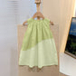Kids' Skirt Color Matching Sleeveless Loose Dress