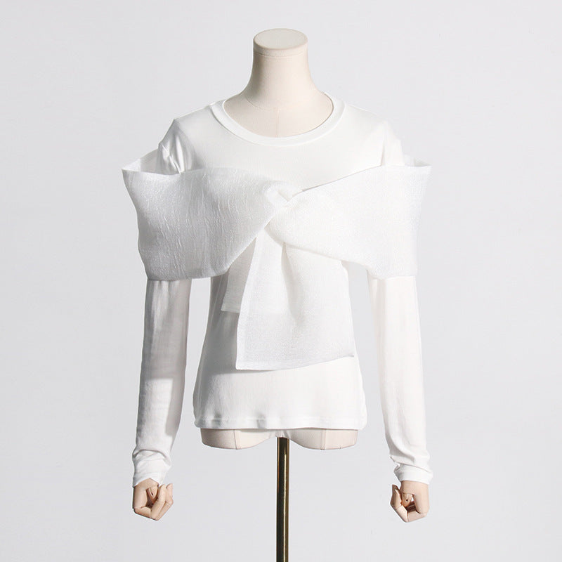 Women's Cross Bow Solid Color Top