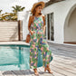 Printed halter jumpsuit