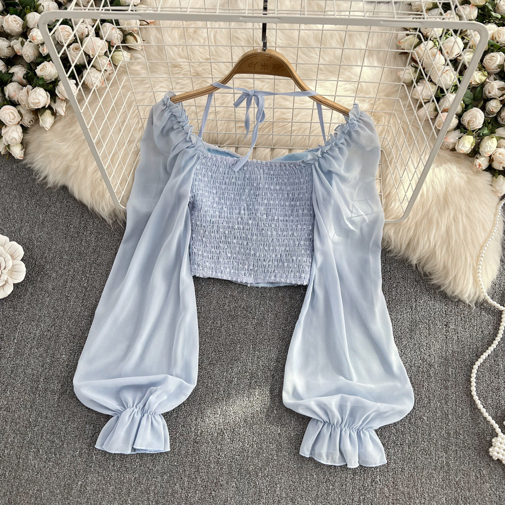 Retro Women's Western Style Slim-fit Crop-top