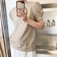 Women's Lazy Loose Round Neck Puff Sleeve Top