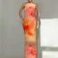 Sexy Slim Fit Printed Tube Top Bodycon Sheath Dress