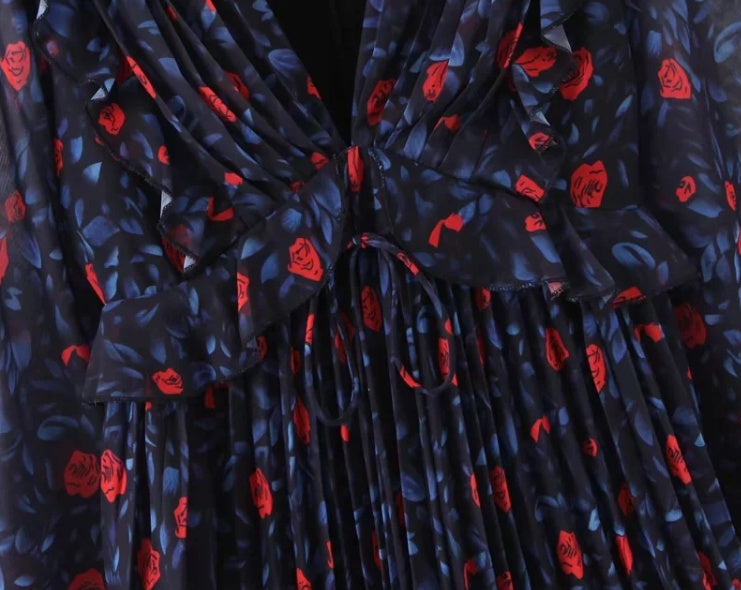 Slim temperament print dress