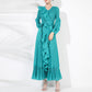 Women's Pleated New French Style Tied Dress