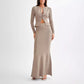 Knitted Sweater Turn Waist Mid-length Dress Set
