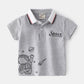 Children's Short Sleeve Top With Lapel Collar