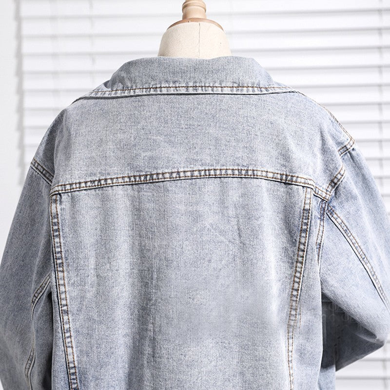New Korean style loose Hong Kong style denim jacket