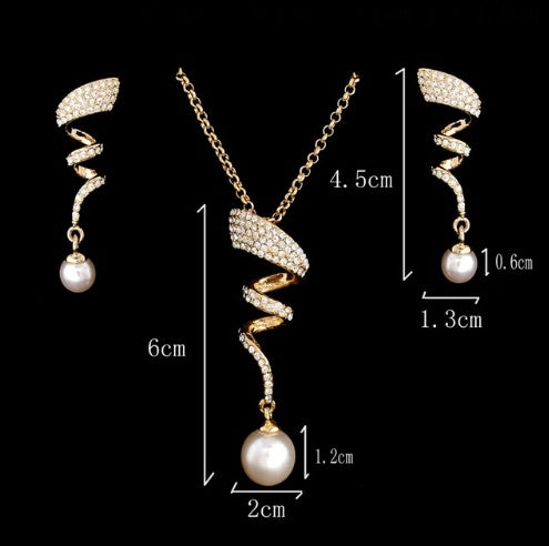 Europe And The United States Sell Money Network Pearl Necklace Set Bridal Jewelry Set Wholesale 9093