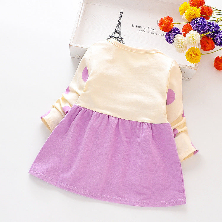 Robe à manches longues en coton pour fille